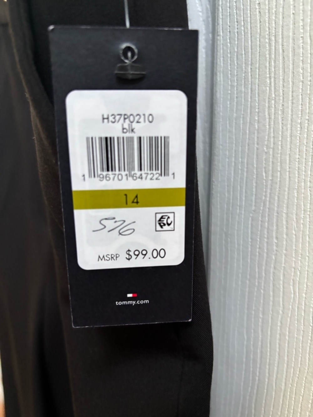 Tommy Hilfiger Woman’s Sleek Black Wide-Leg Pants, Size 14, NWT - Picture 3 of 7